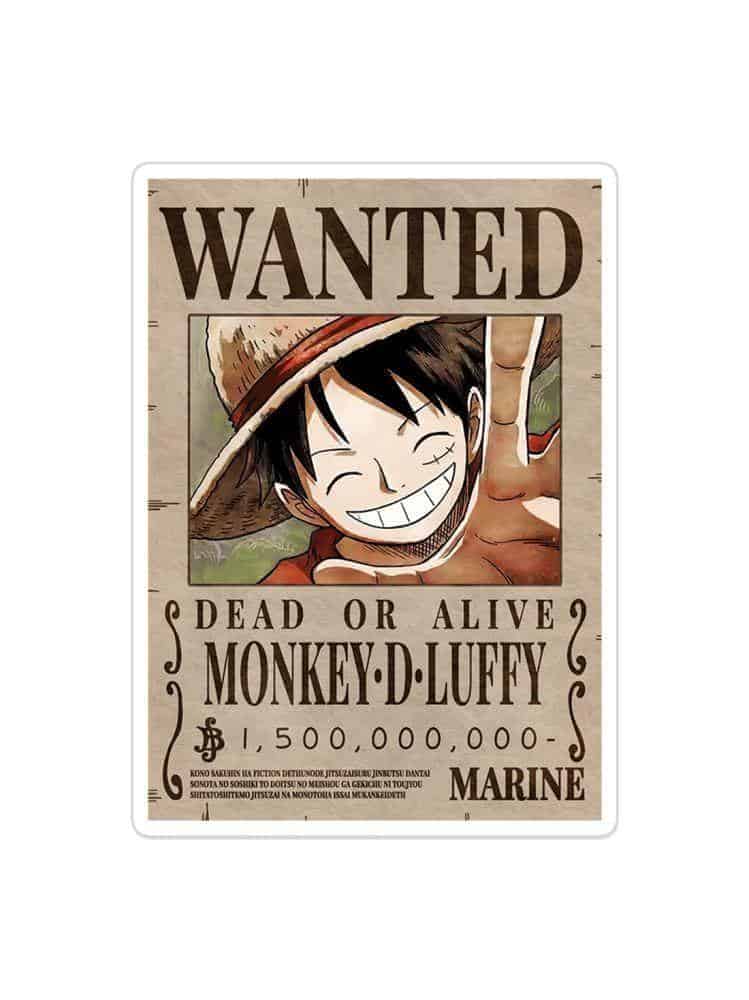 Anime Wanted Luffy Sticker - ComicSense