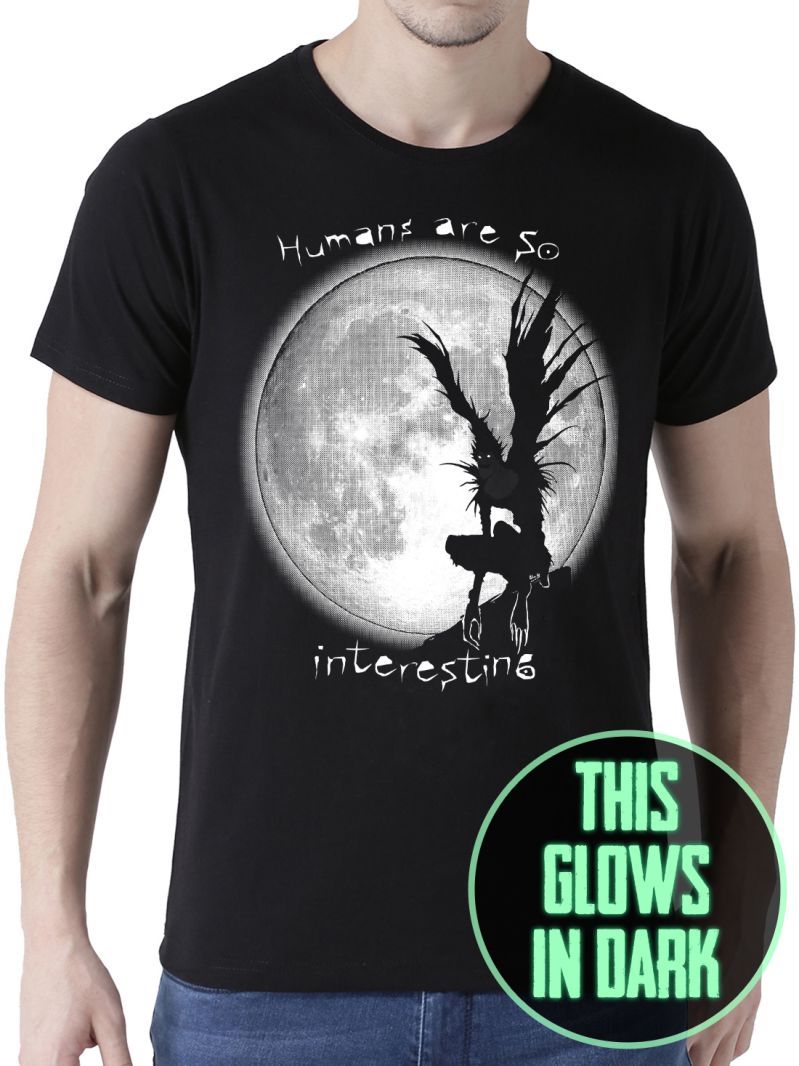 Humans are so interesting (Glow In Dark) Anime Half Sleeve T-Shirts by ComicSense